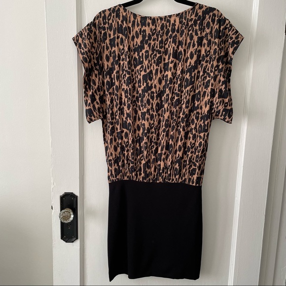 Ganni Syrah Leopard Blouson Mini Dress - Picture 3 of 12